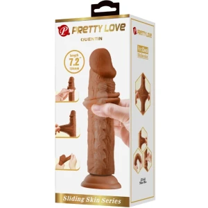 PRETTY LOVE - QUENTIN REALISTIC DILDO 18 CM PRUUN